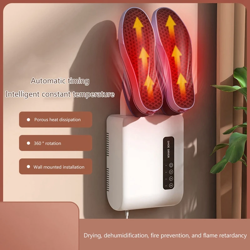 Sèche-chaussures électrique réglable, déshumidificateurs de chaussures domestiques, aquarelle et thermique, prise US, 200W