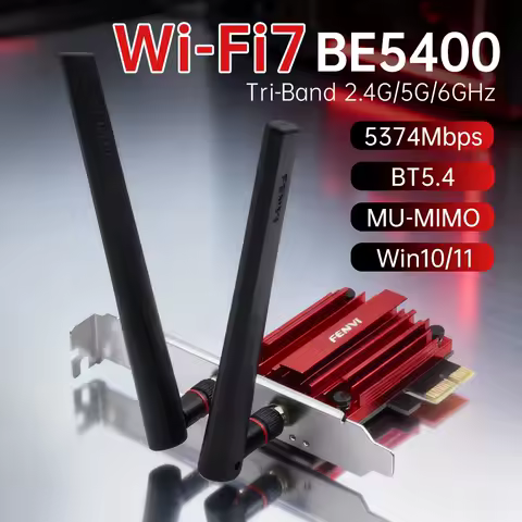 Fenvi WiFi 7 BE5400 MT7925 PCIE Wireless WiFi Card Tri-Band 6G/5G/2.4Ghz 802.11be Bluetooth 5.4 for Win10/11 PC Desktop PC