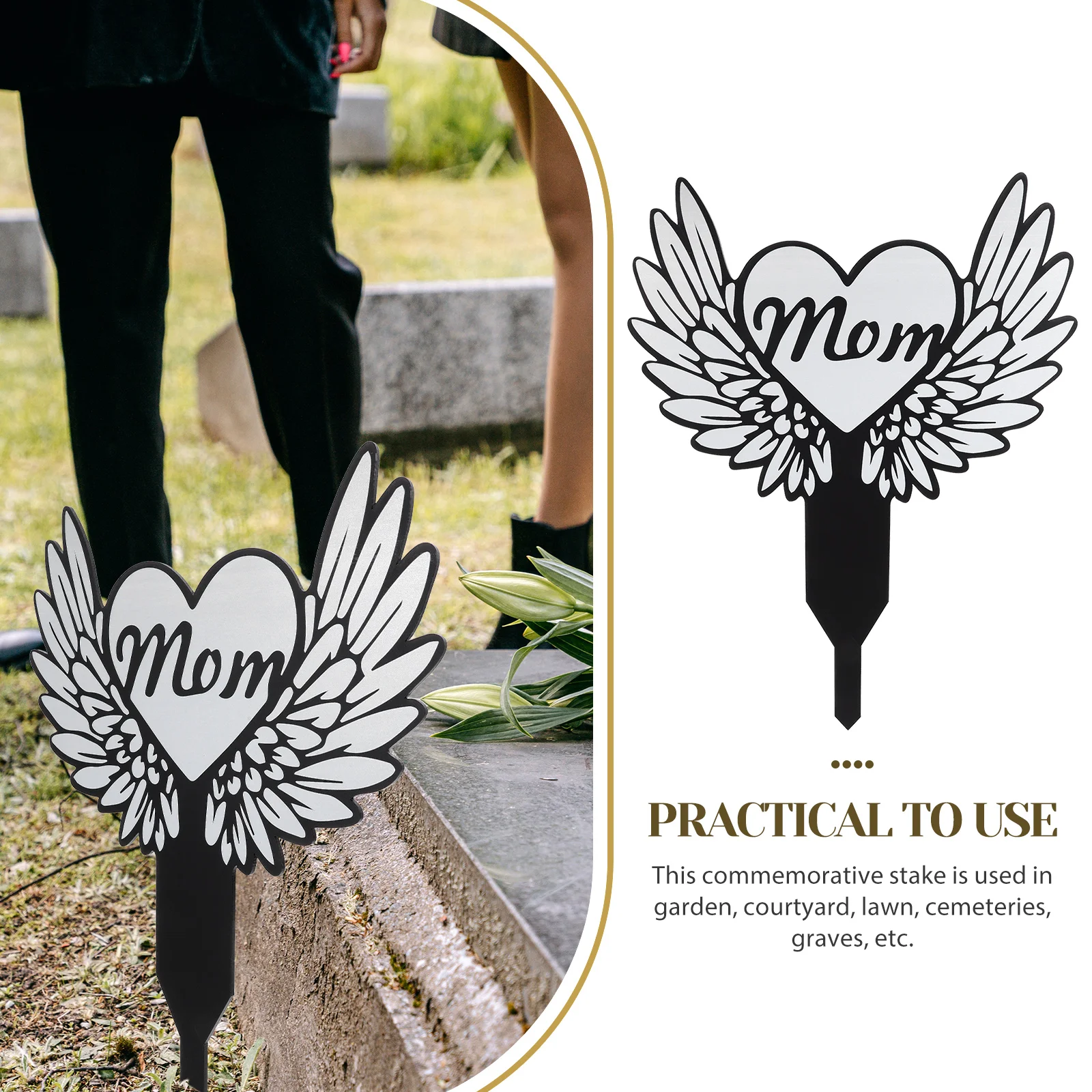 

Decoration Waterproof Memorial Pile Tombstones for Graves Decorations Cemetery Markers