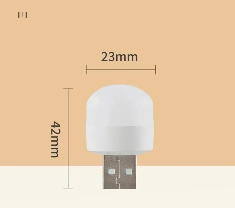 50/1pcs Mini USB Night Lights Warm White Eye Protection Book Reading Light USB Plug Computer Mobile Power Charging Night Lamps