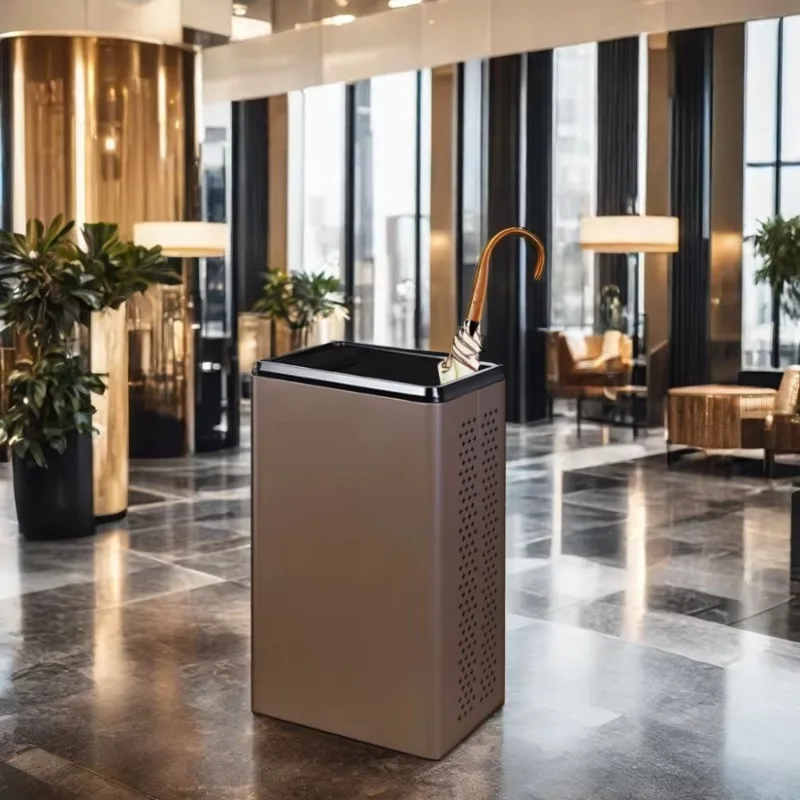 Hotel Lobby & Home Office Entryway Bucket Floor Stand for Umbrellas Public Umbrella Wrapping Machine Holder