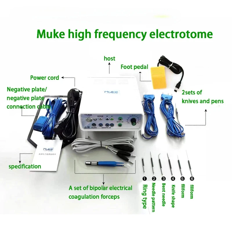 

Muke High Frequency Electrotome Medical Equipment Electrosurgery Unit RF Generator for Operating Theatre Surgical Tools