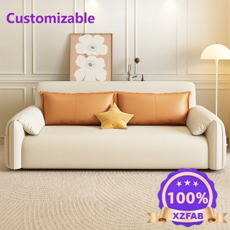 Factory Direct 2026 High-end automatic electric sofa bed dual-purpose multi-functional living room small apartment foldable