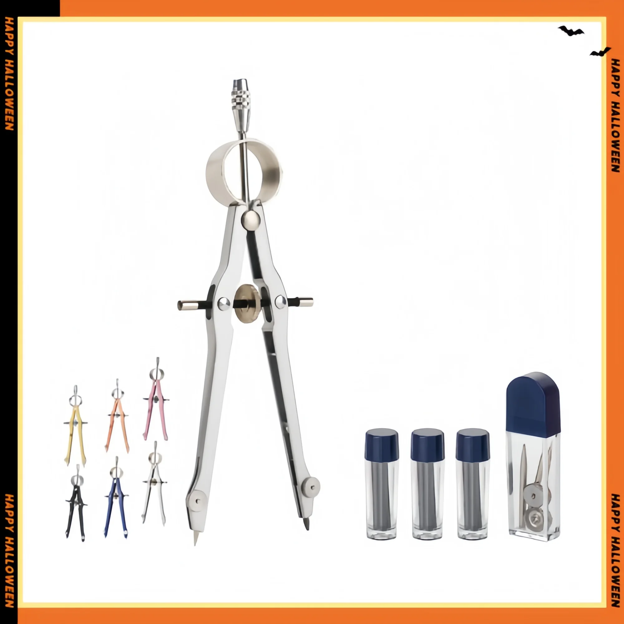 Bussola professionale con geometria in metallo con piombo extra - Strumento di disegno matematico per studenti