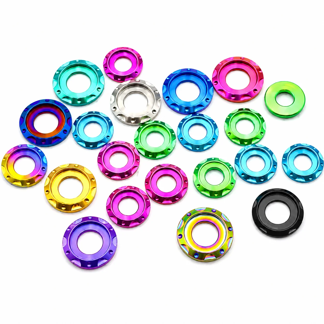 Titanium CNC Decorative Ring Motorcycle Bicycle Modification Dress Up Washer Racing Style Accessories