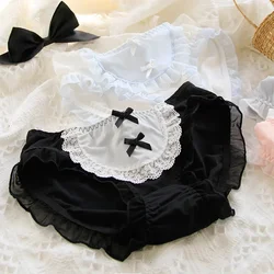 Lolita Panties Lace Mid-waist Panties Japanese Bow Dress Student Cute Women's Panties Floral  Soft Lingerie Sexy Fashion Briefs