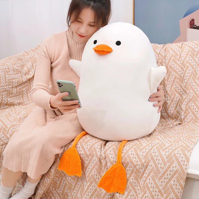 White Duckling Doll Plush Toy Duck Doll Girl Bed Pillow Children's Comfort Rag Doll Children's Favorite Toy Birthday Gift