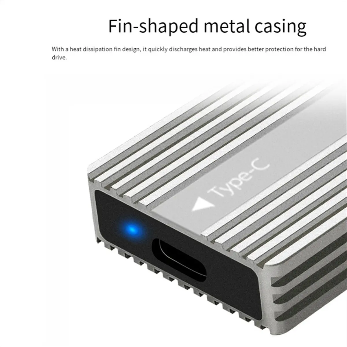 DT81 M.2 SSD Enclosure USB 3.2 Type-C Metal Case with Heat Dissipation Supports SATA/NVMe Dual Protocol Hard Disk Box C