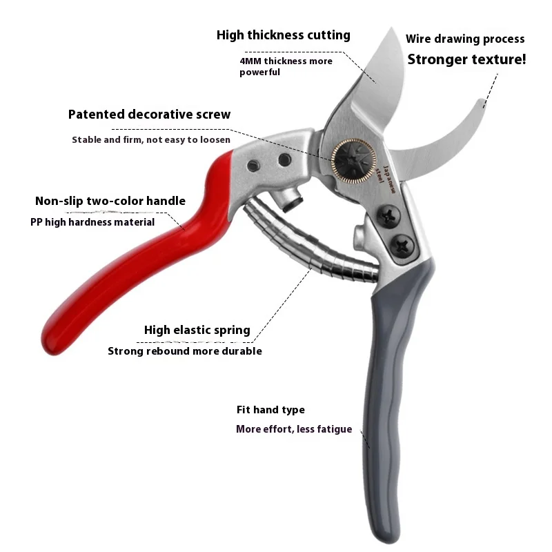 Pruning Shears, Garden Shears Professional Premium SK5 Steel Pruning Shears for Gardening, Sharp Handheld Garden Scissors