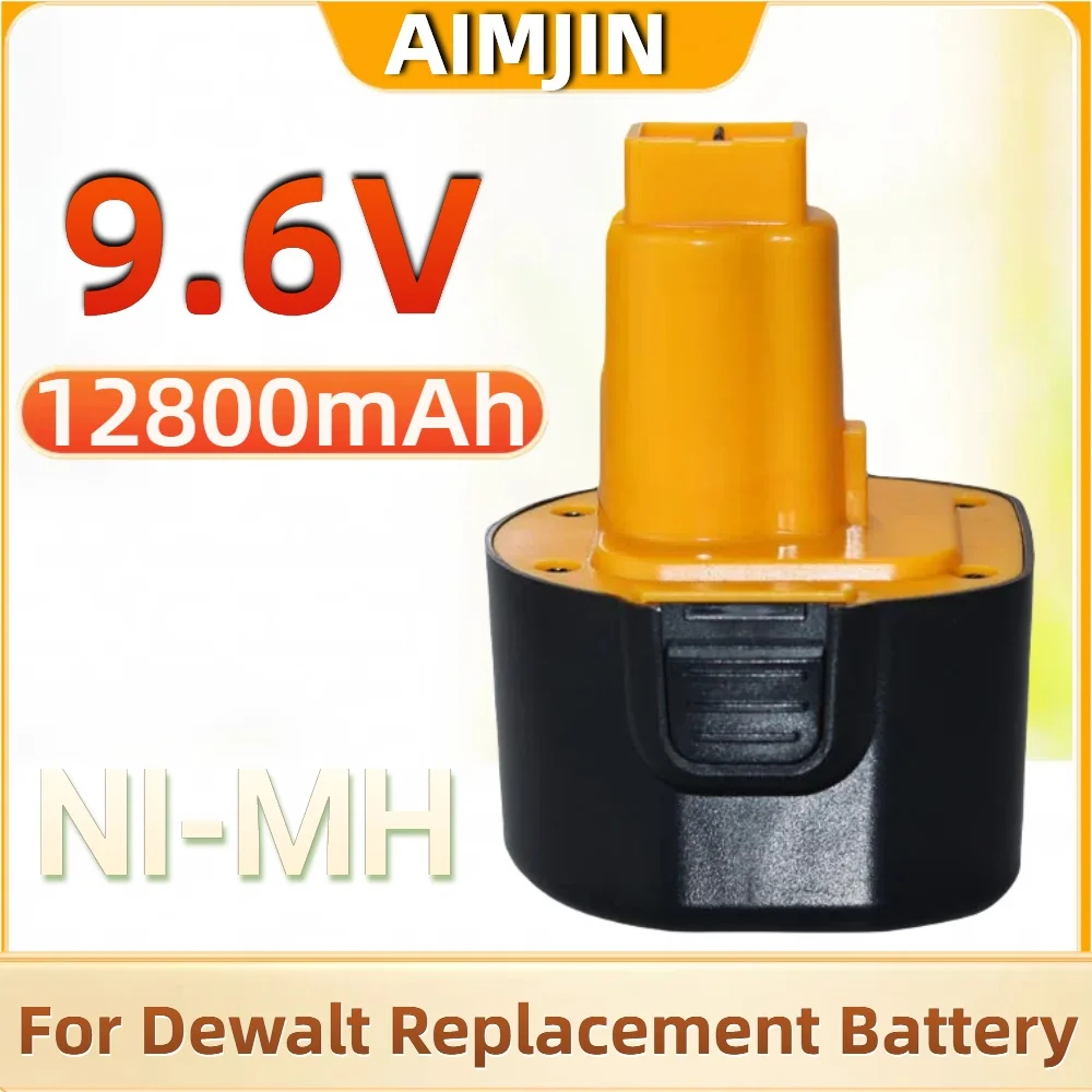 

9.6V 12.8Ah replaceable NIMH battery, suitable for Dewalt cordless screwdriver battery replacement drilling tool W9061 DW9062