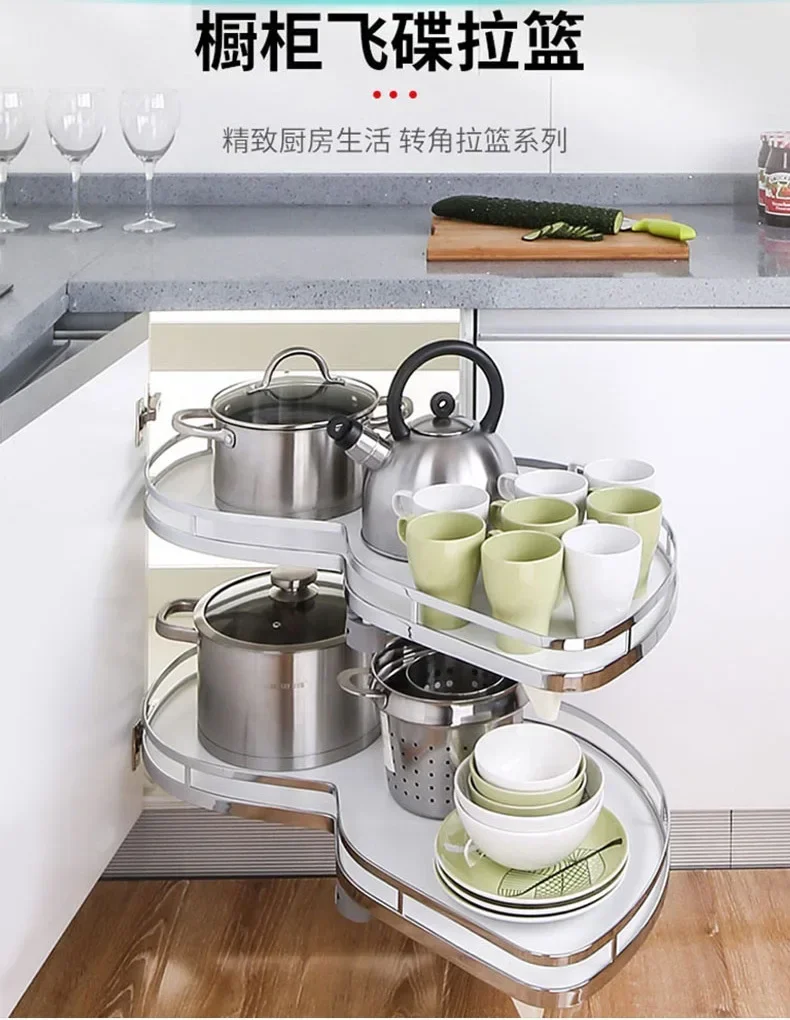 Panier armoire de cuisine double étagère grande capacité de rangement multifonction