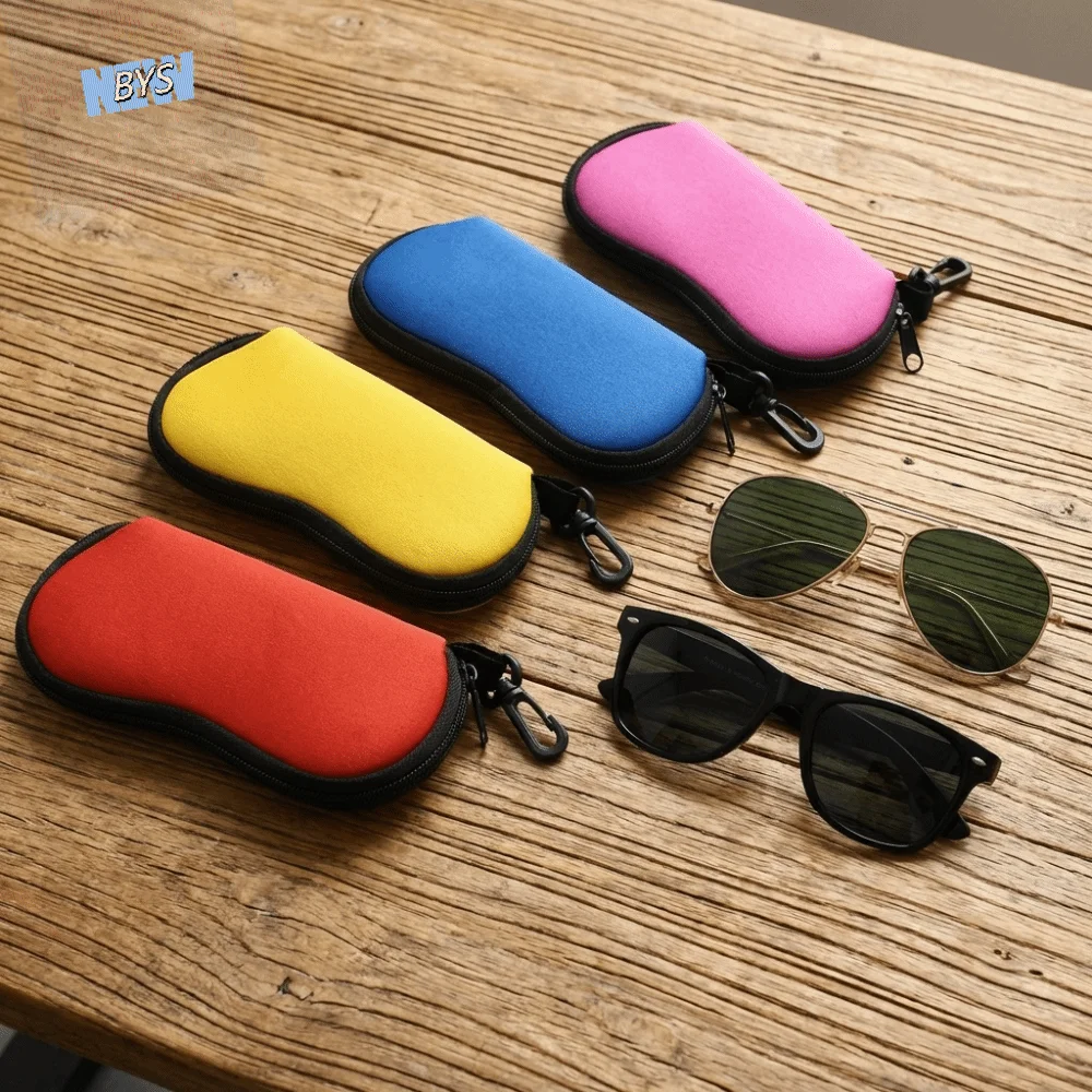 

Waterproof Portable Eyeglass Pouch Shockproof Anti-Scratch Sunglasses Protective Box Zipper Closure Dustproof Glasses Carry Bag