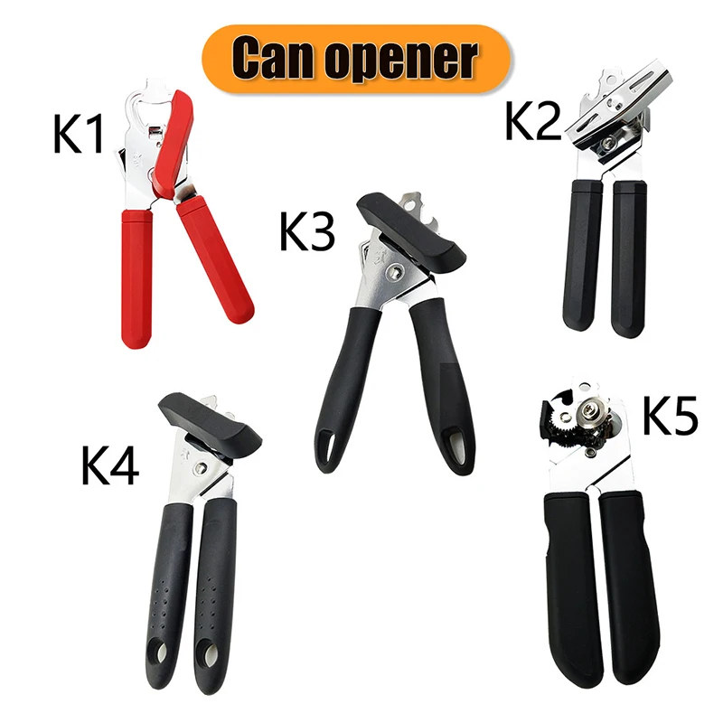 

Kitchen Utensils Irregular Portable Can Knife Stainless Steel Can Opener Multifunctional Bottle Opener Manual Can Opener