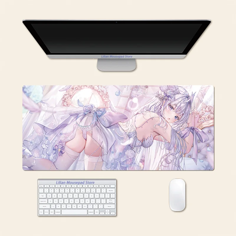 

Большой коврик для мыши Mikazuki Silvi в стиле аниме PlayMat, офисный коврик для мыши, игровой креативный настольный игровой коврик