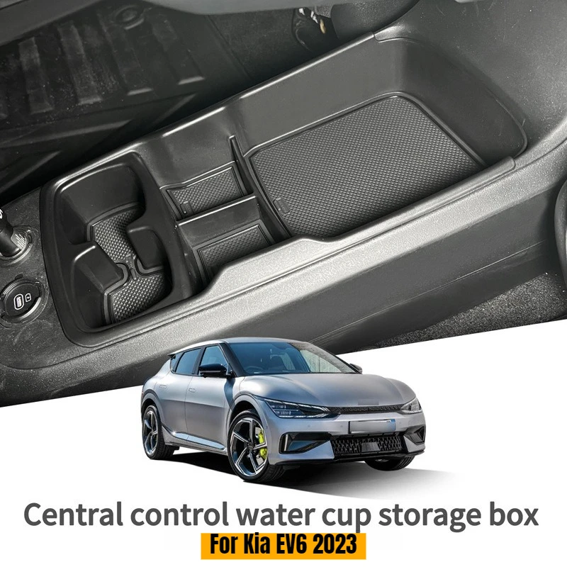 

For Kia EV6 2023 Under Armrest Storage Box Center Console Lower Organizer Tray Case Car Accessories Interior Stowing Tidying