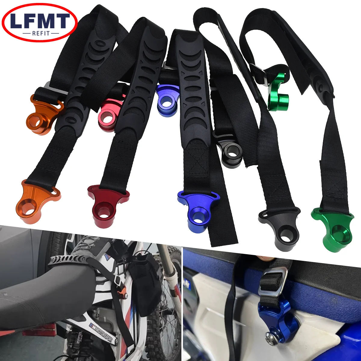 Cintura per imbracatura per cinghia di salvataggio anteriore posteriore CNC per moto per parti universali KTM Honda Kawasaki Suzuki Yamaha Motocross Dirt Bike