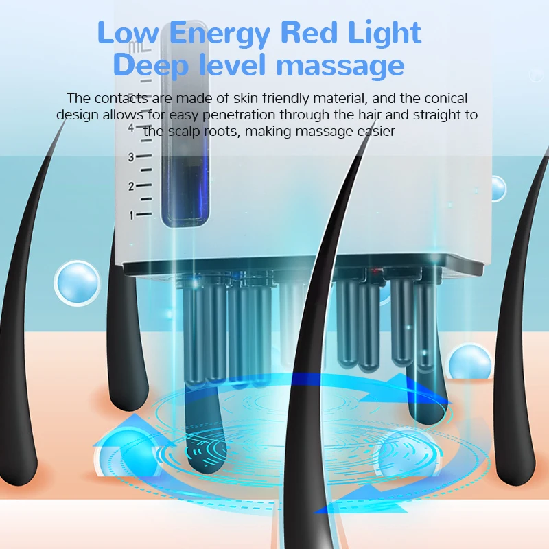 Electric Intelligence Scalp Massage Applicator Hair Care Essential Oil Ball Massage Red Light Vibration Hair Generative Artifact view 5