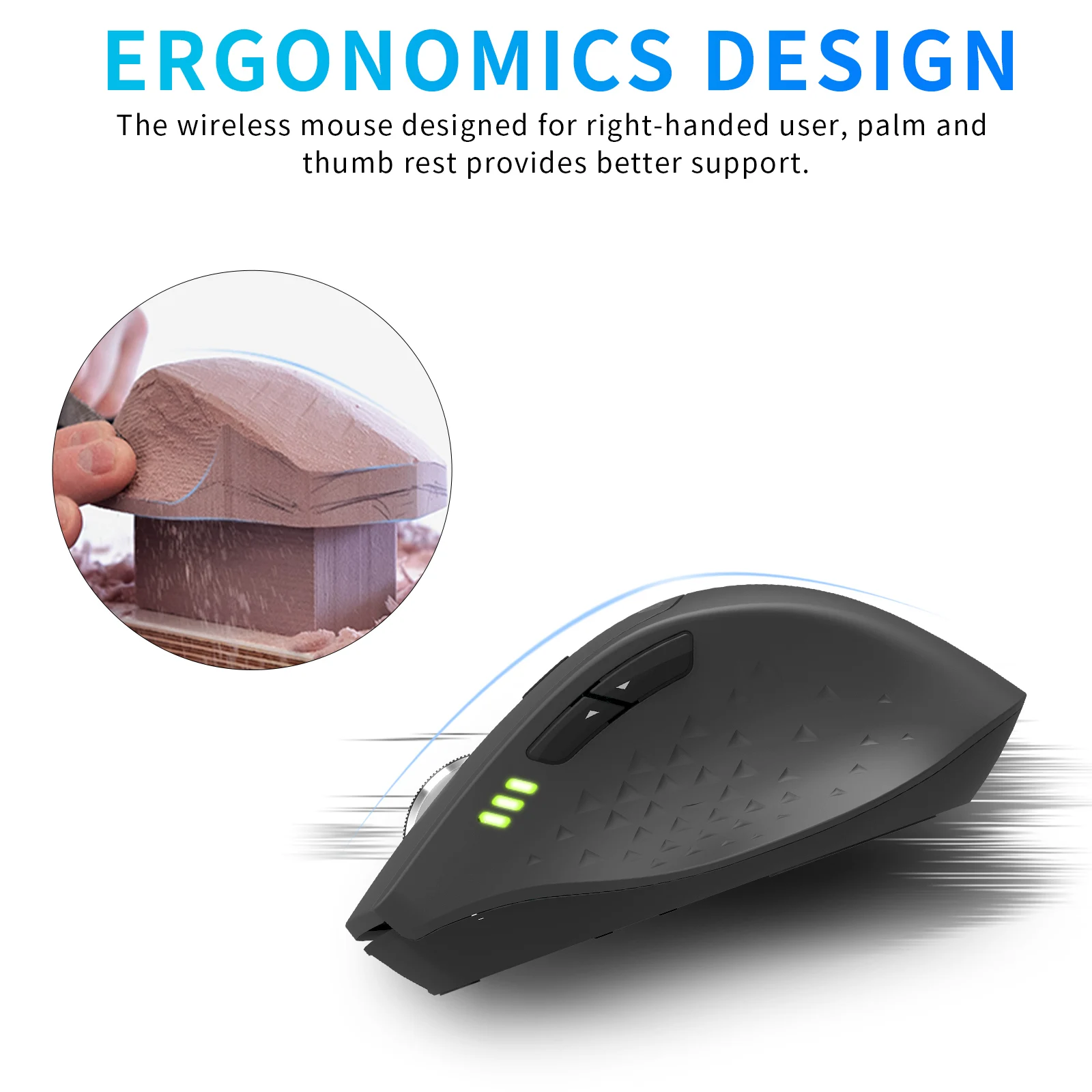 RAPOO MT550 Mouse Nirkabel Multi-mode Menghubungkan Hingga 4 Perangkat 1600 DPI Mouse Bluetooth Ergonomis Baterai 12 Bulan