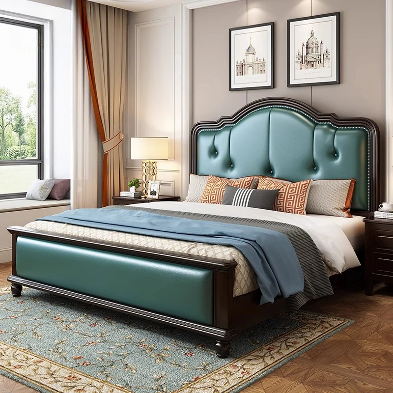 سرير مزدوج فاخر للتخزين على شكل كوين سرير منزلي متين للطالبات سرير مزدوج إسكندنافي أثاث حديث منجد من Letto Matrimoniale