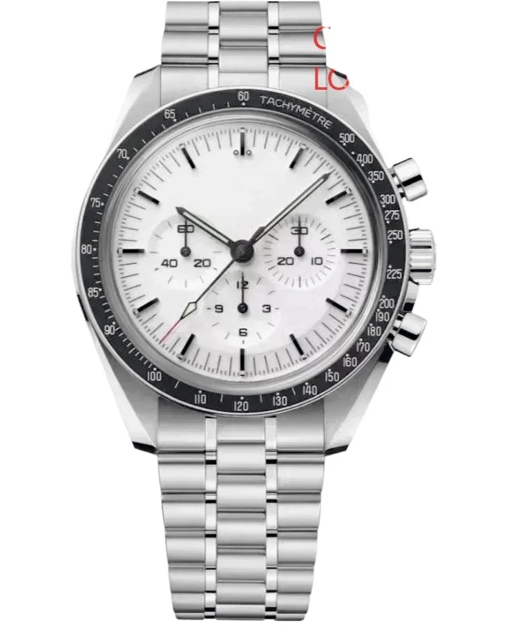 

42mm High Grade Men Automatic Mechanical Watch Luminous Dial Black White Leather Strap Sapphire Crystal Waterproof Function