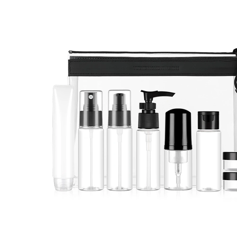 

1 Set Of 50ml Reusable Pump Bottle Travel Dispenser Container Portable Lotion Bottle Set
