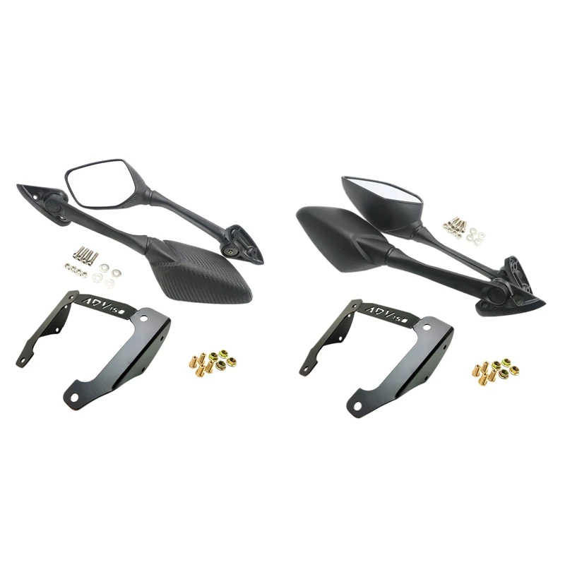 

Motorcycle Rear View Mirror+Bracket Kit Windshield Bracket Holder For HONDA ADV150 X ADV 150 2019-2021