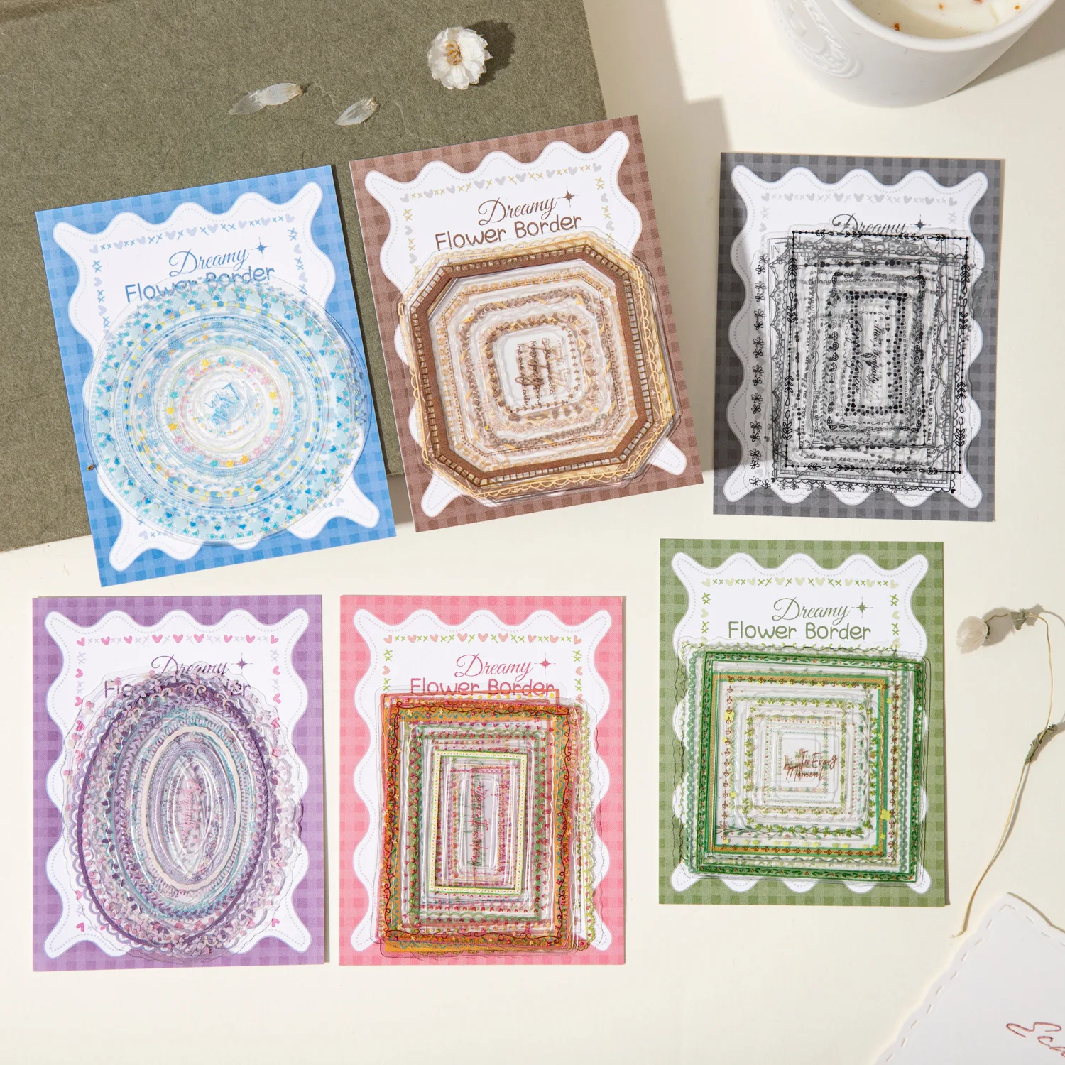 10pcs Kawaii Stationery Stickers Xumeng Lace Junk Journal Diary Planner Decorative Mobile Sticker Scrapbooking