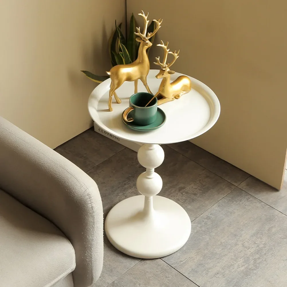 Nordic Coffee Table Modern Balcony Small Round Table Living Room Sofa Storage Rack Bedroom Bedside Desk Furniture Decoration