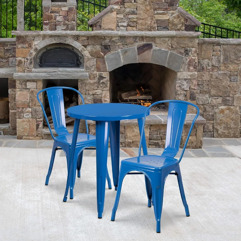 

Commercial Grade Metal Indoor-Outdoor Table Set