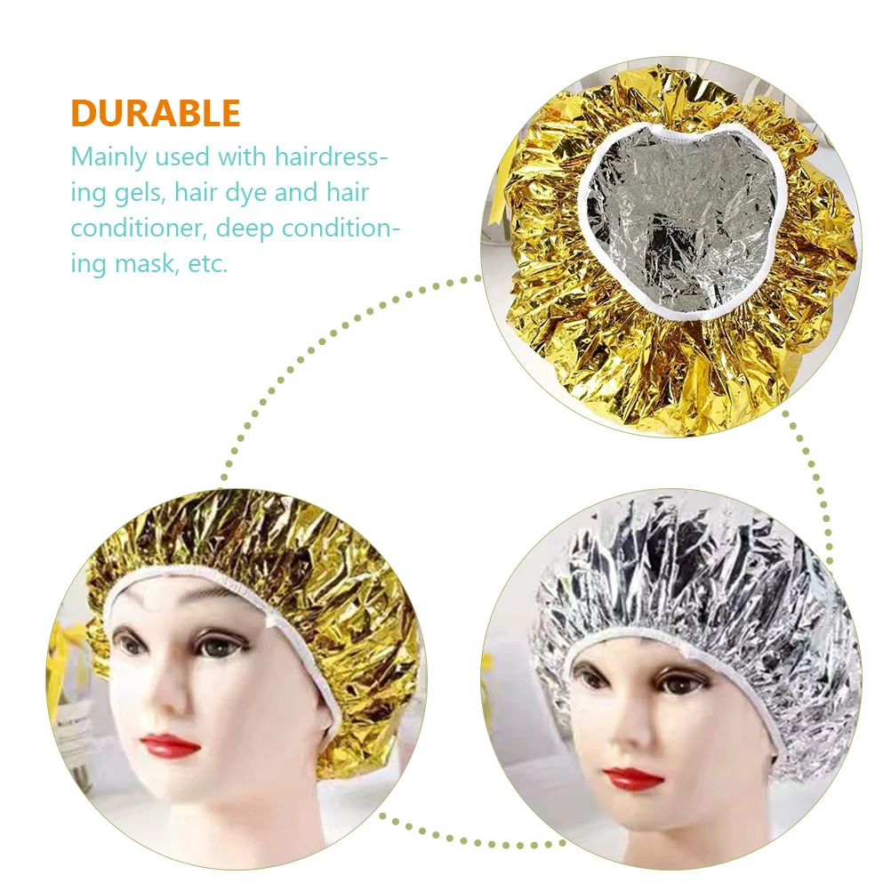 

8pcs Hair Mask Cap Deep Conditioning Coloring Shower Caps Tin Foil Processing Hair Treatment Disposable Salon Use Bath Cap