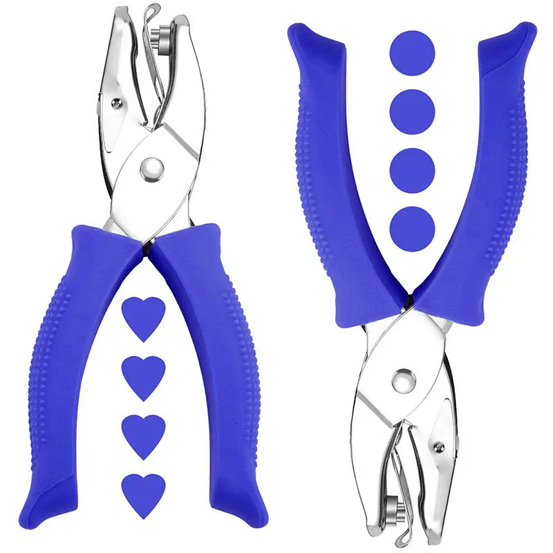 Cuore/Rotondo/Pentagramma/Triangolo/Quadrato Metallo FAI DA TE Foro Singolo Perforatrice Dispositivo di Goffratura Palmare Punzoni a Foglie Sciolte Taglierina di Carta