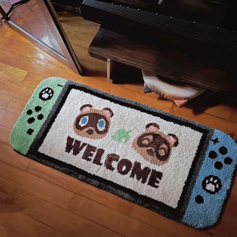 Game Controller Shaped Rug Cartoon Plush Bedroom Children's Room Play Area Decorative Floor Mat Home Decor