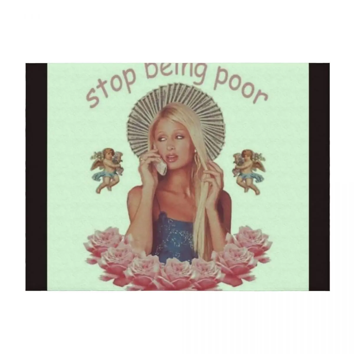 

stop being poor Throw Blanket Heavy Blankets For Sofas Soft Beds blankets and throws Blankets