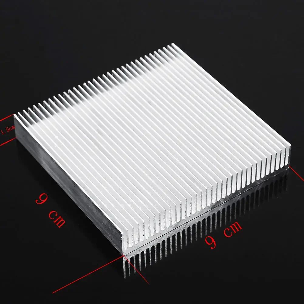 90x90x15MM Aluminium Heat Sink Suitable for all kinds of small DC converter boards, LEDs, power supply ICs, transistors, etc.