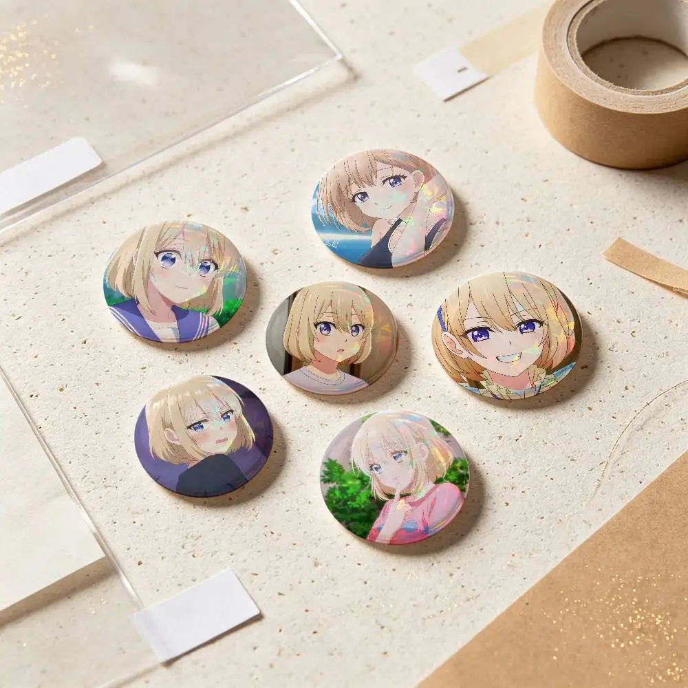 Sachi Umino Anime Figure Badges 25 32 44 58 75 Mm Round Cosplay Pin Bag Decor Fans Collect Friends Gifts Brooch Souvenir