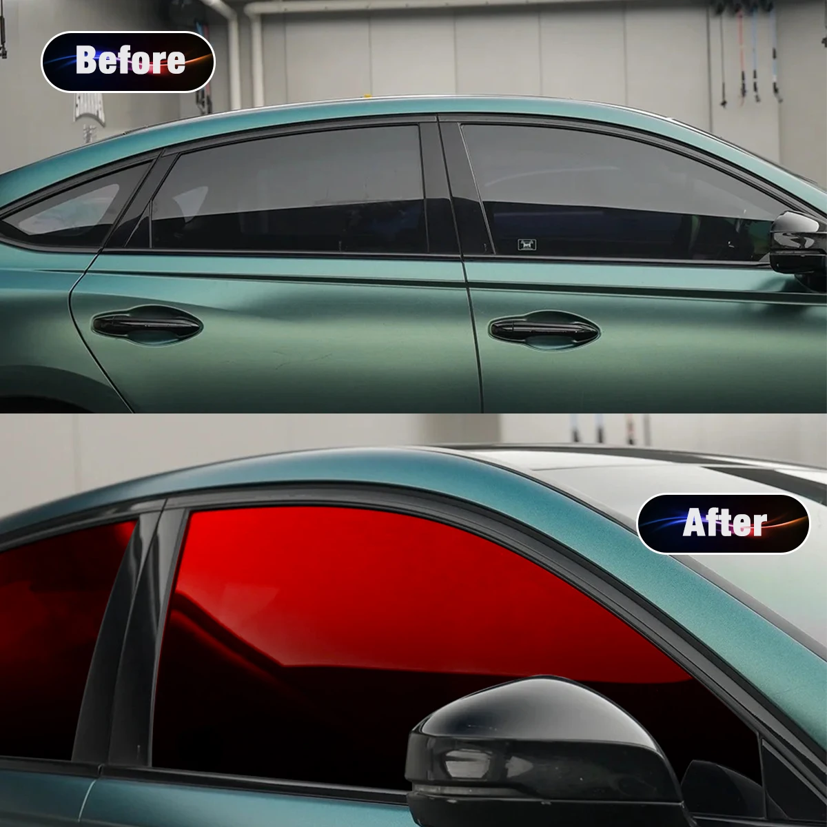 Car Gradient Solar Film Side Windshield Tint Film UV Protected Heat Insulation Color Change Film Exterior Accessories Universal