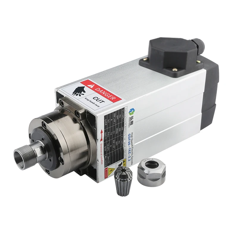Hongyang Woodworking Square Air Cooled Spindle High Speed CNC Engraving Machine Spindle Motor