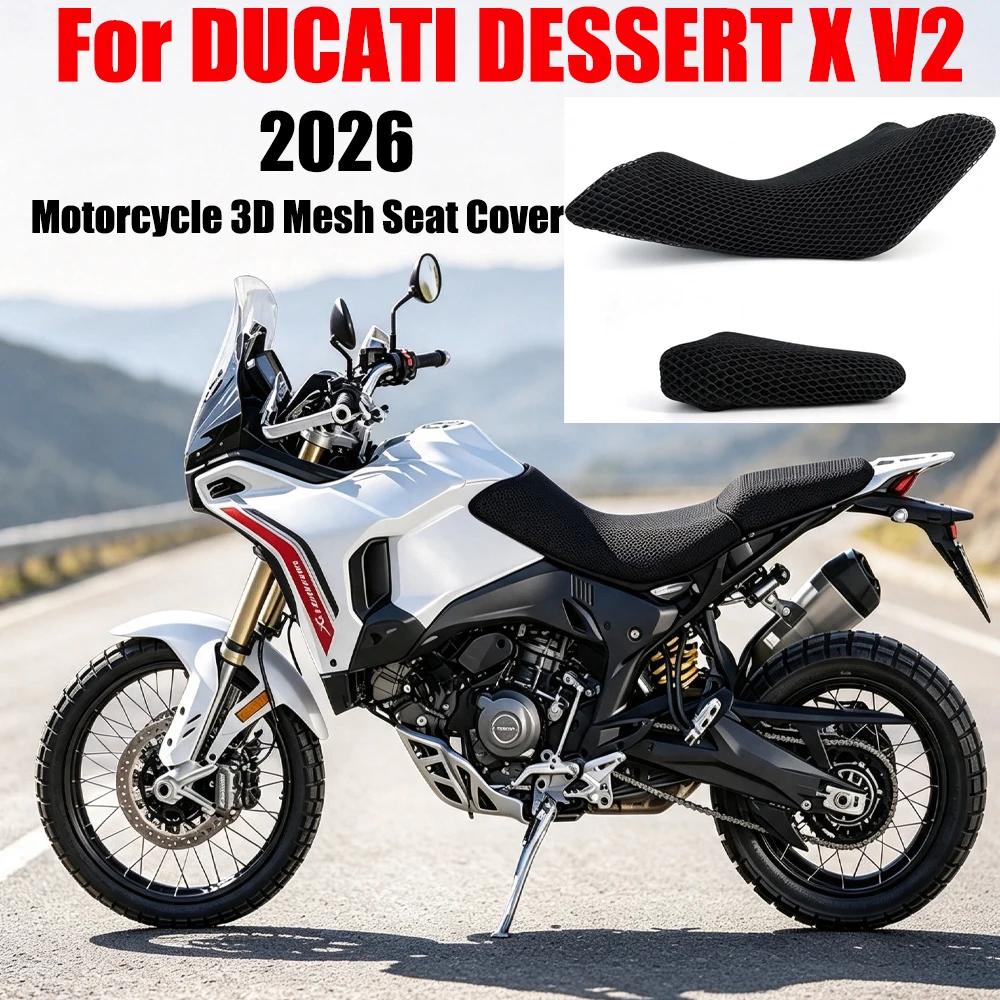 FOR DESSERT X V2 For DUCATI DESSERT X V2 2026 Motorcycle Seat Cover Breathable Airflow Cushion Waterproof Sunproof Saddle