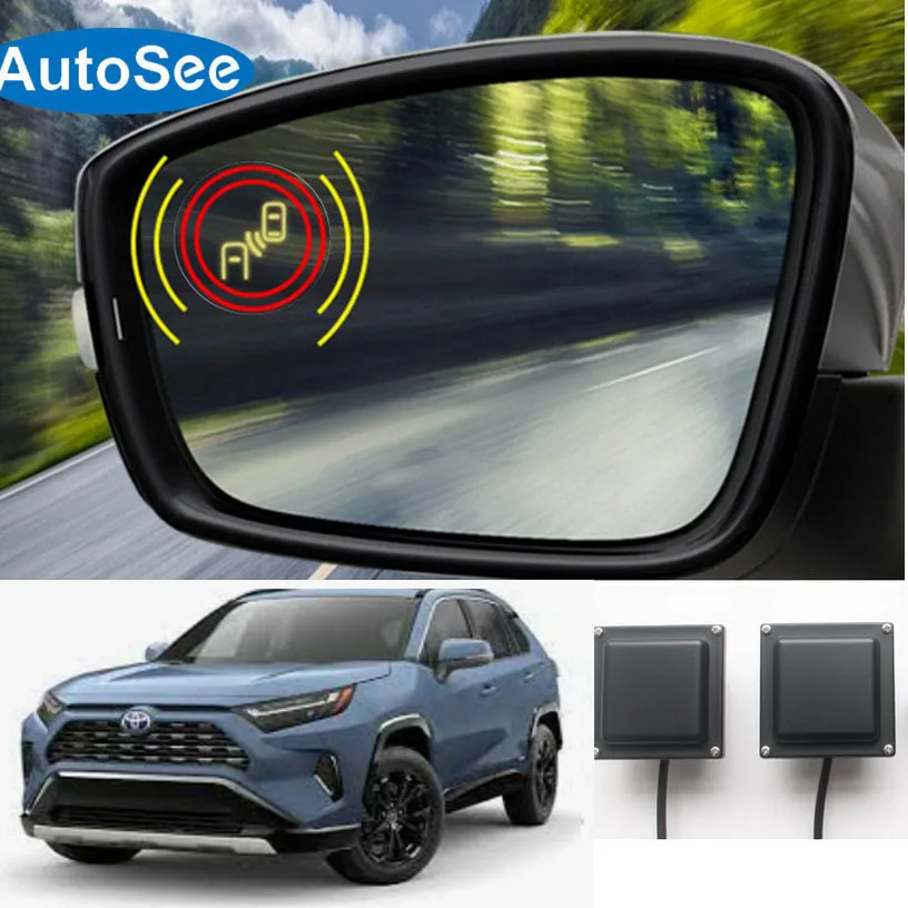 2011 for Toyota RAV4 car BSD blind spot detection alert radar sensor side mirror LED light warning LCA line Lane change assist