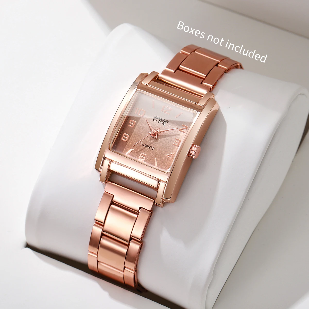 Fashion Square Women Quartz Watch Casual Arabic Dial Analog Wristwatch Reloj Mujer Girls Clock Gift（Without Box）（Without Box）