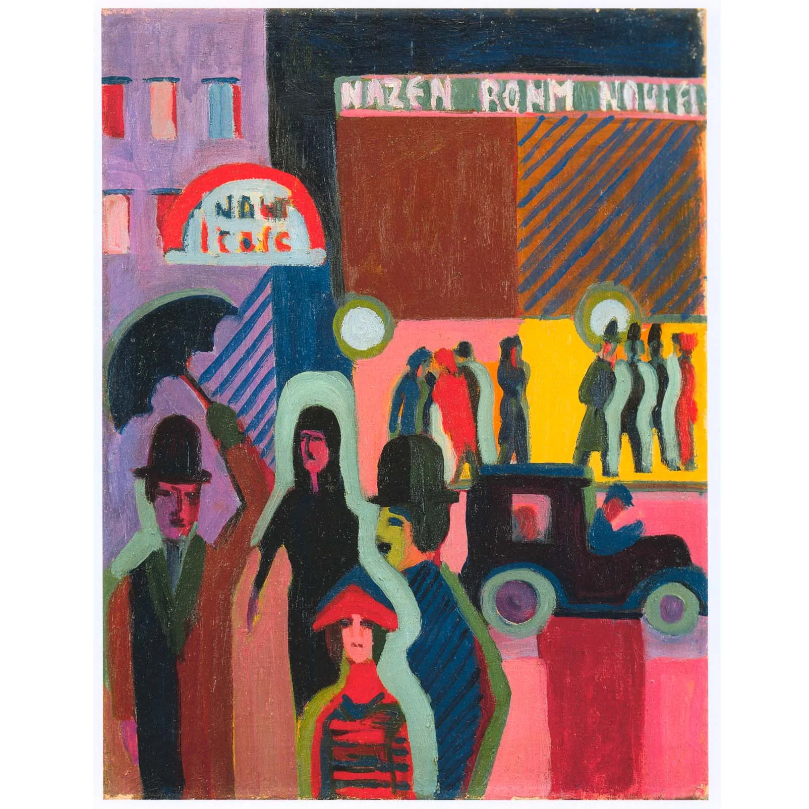 

Hand-painted high quality reproduction of Store in the Rain by Ernst Ludwig Kirchner Abstract oil painting on canvas Wall decor