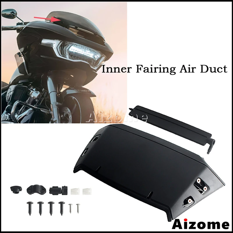 Motorcycle Black ABS Air Vent Duct Inner Fairing Airflow Upgrade For Harley Touring  CVO Road Glide FLTRXSE 23‑2026 ST FLTRXSTSE