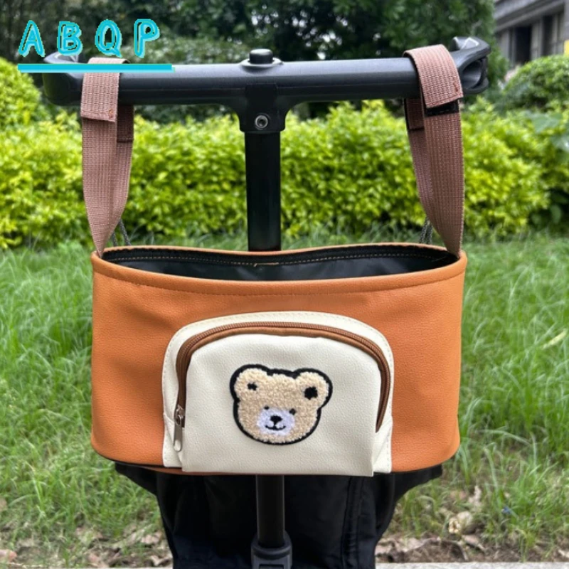 New Baby Stroller Hanging Bag Cartoon Large Capacity Baby Stroller Storage Bag Multifunctional Baby Stroller Diaper Storage Bag