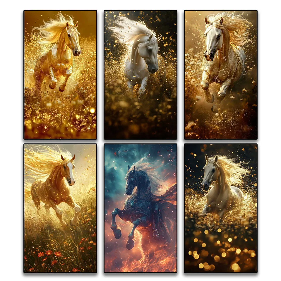 

2025 New Horse Mosaic Kit 5D DIY Diamond Painting Art Square Round Rhinestone Handmade Cross Stitch Acrylic Home Decoration Gift