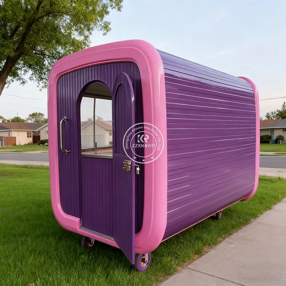 

Outdoor Kitchen Food Truck Trailer Cart Mobile Snack Bar Ice Cream Truck Tent Caravan - Ideal for Camping And Catering