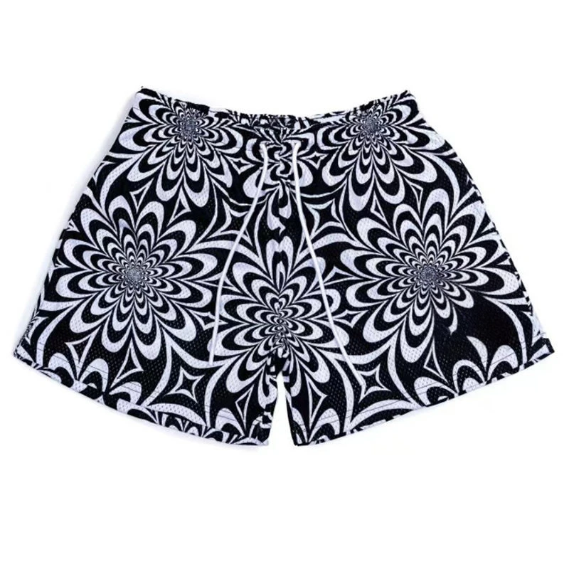 Adult and Children's French-style Vintage Rose 3D Printed Shorts, Suitable for Hawaiian Vacations and Versatile for Commuting