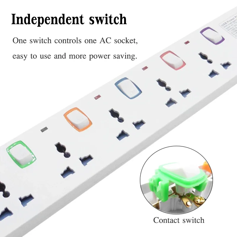 Многофункциональная интеллектуальная плата для защиты от перегрузки с защитой от взвода и молнии 4USB 3.2A быстрое зарядное устройство кабель 1,5 м usb разетка резетка с usb разетка с usb для дома