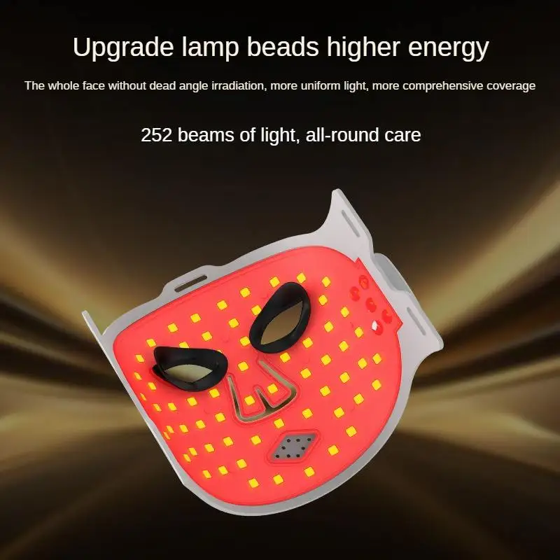 M19 LED الفوتون جهاز التجميل المنزل اللاسلكي قناع ذكي سيليكون عملية عالية التردد لتقنية الاهتزاز لشد الجلد #4