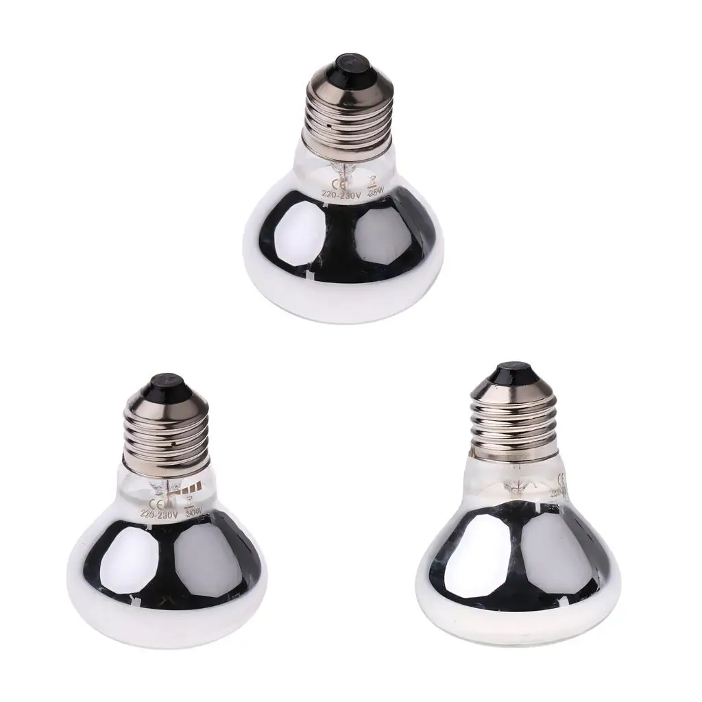 Pet Light Infrared Heating Device Glass Bulb for Reptile Terrarium E27 Socket for Turtles Birds Chicks