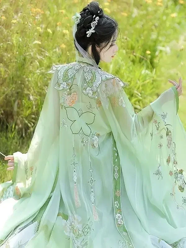 Traje Elegante De Hada Antigua، Camisa Larga Con Cuello Levantado Y Hombros Descubiertos، سترة Hanfu De Estilo Chino Para Mujer، #1